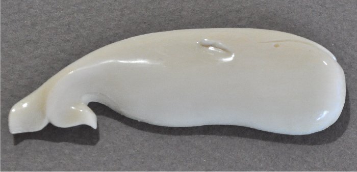 ナンタケットバスケット用のクジラの歯の彫りのちょいデブのクジラオーナメント