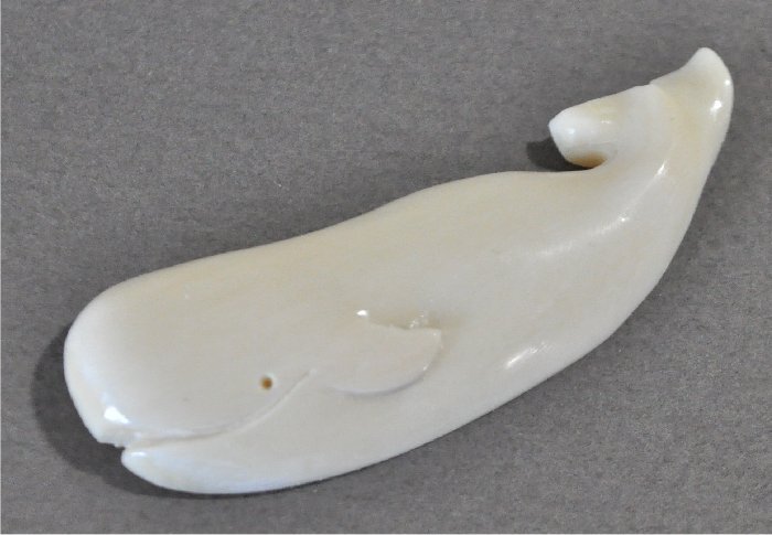 ナンタケットバスケット用のクジラの歯の彫りのちょいデブのクジラオーナメント