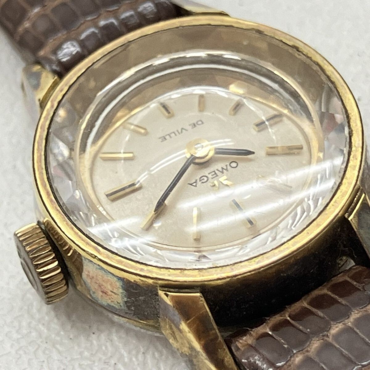B026-SG7-8* OMEGA Ω Omega DE VILLE De Ville механический завод MT 2 стрелки бриллиант cut женские наручные часы работа KA