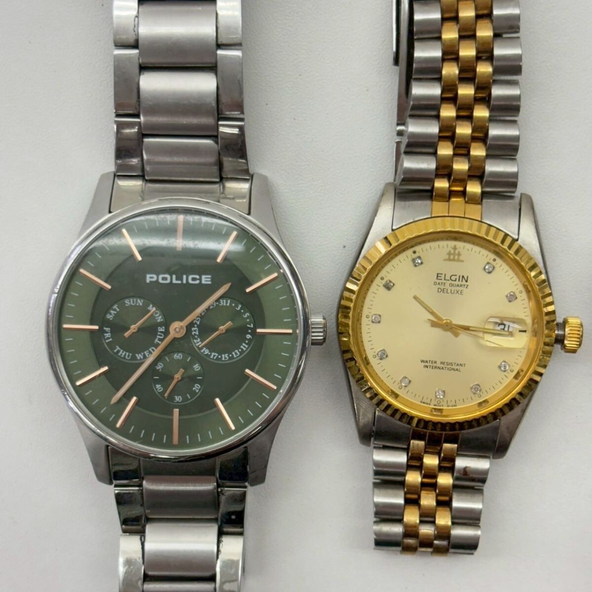 B305-■-0 腕時(shí)計(jì) 10點(diǎn)セット POLICE CITIZEN xC SEIKO LM lk ELGIN 他 QUARTZ 自動(dòng)巻き 手巻き メンズ レディース 稼働品有 KA