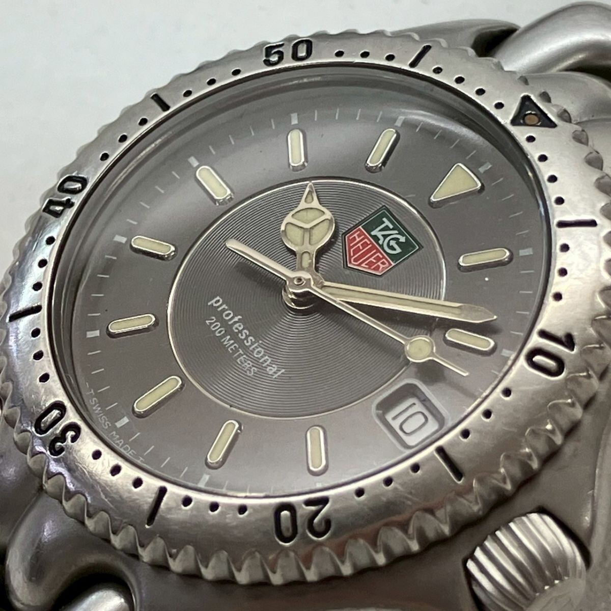 C027-K18-5775* TAG HEUER TAG Heuer S99.213M cell вращение оправа QUARTZ кварц Date мужские наручные часы KA