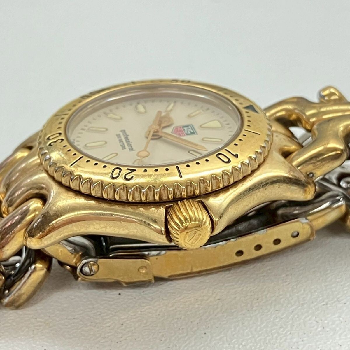 C044-O47-420* TAG HEUER TAG Heuer S94.015 Professional 200M вращение оправа QUARTZ кварц Date женские наручные часы KA