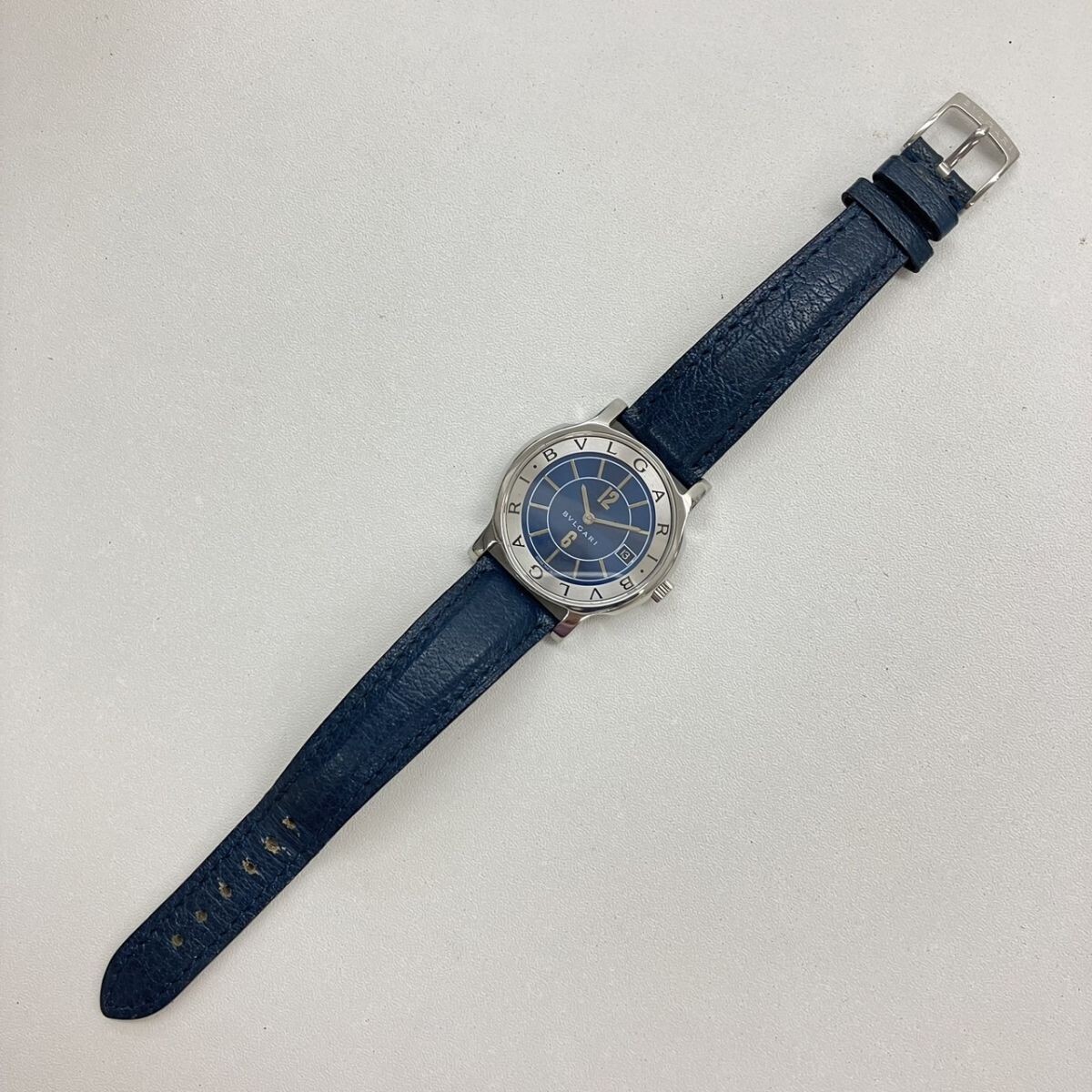 D002-O61-886◎ 【電池交換済み/稼働】 BVLGARI ブルガリ Solotempo ソロテンポ ST 35 S QUARTZ クォーツ デイト メンズ腕時計 KA