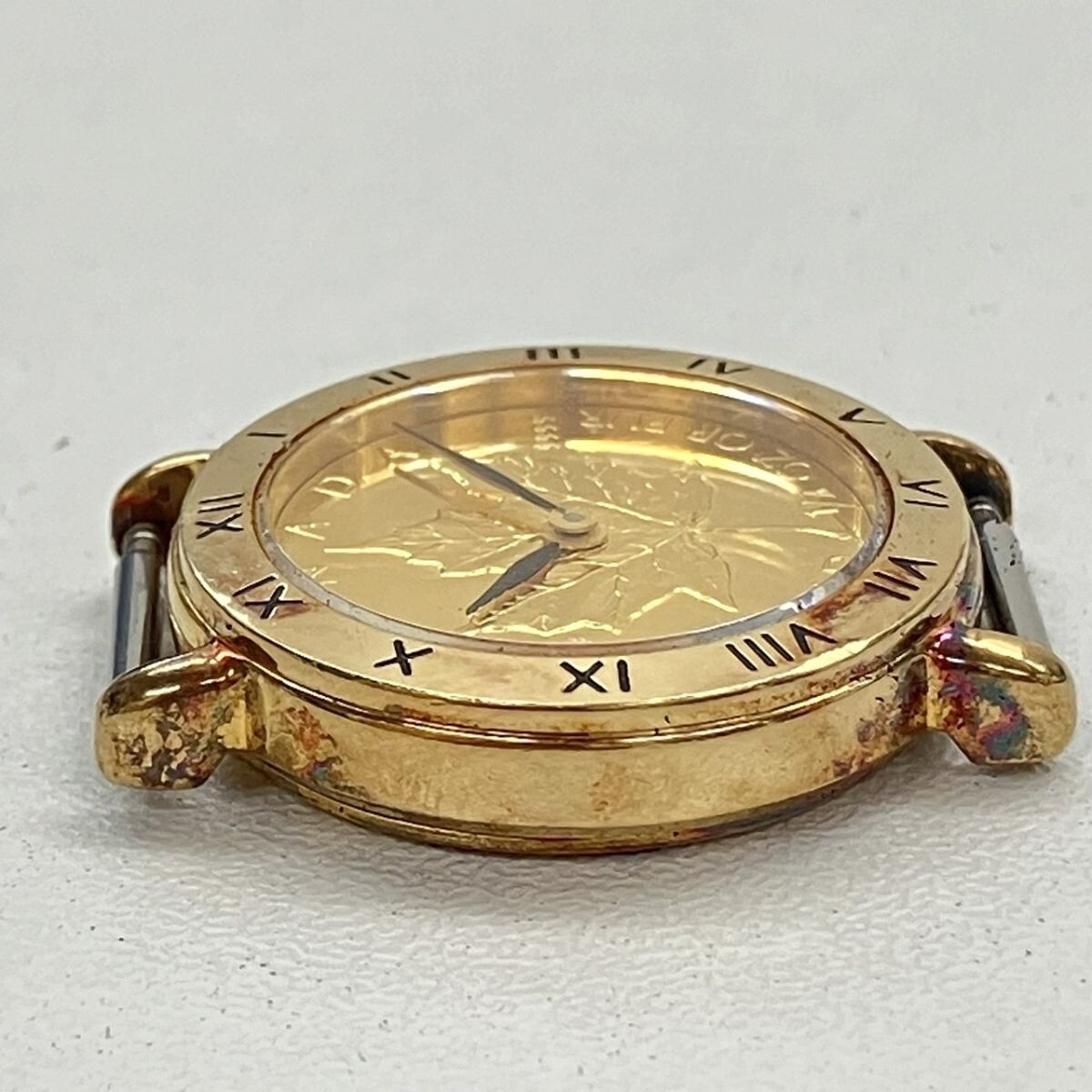 D005-I58-4390◎ 【電池交換済み/稼働】 GUIDO VIETRI MAPLE LESF メイプルリーフ 925 M-3082L QUARTZ 2針 レディース腕時計 KA