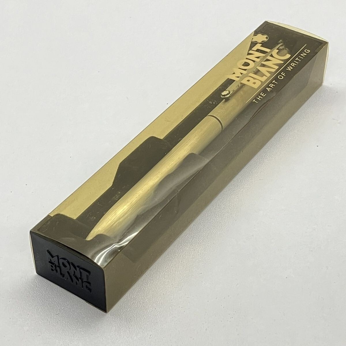 D075-H29-1573◎ MONTBLANC モンブラン ボールペンシル 2色 赤 黒 ツイスト式 シルバーカラー 筆記用具 文房具 ケース付き KA