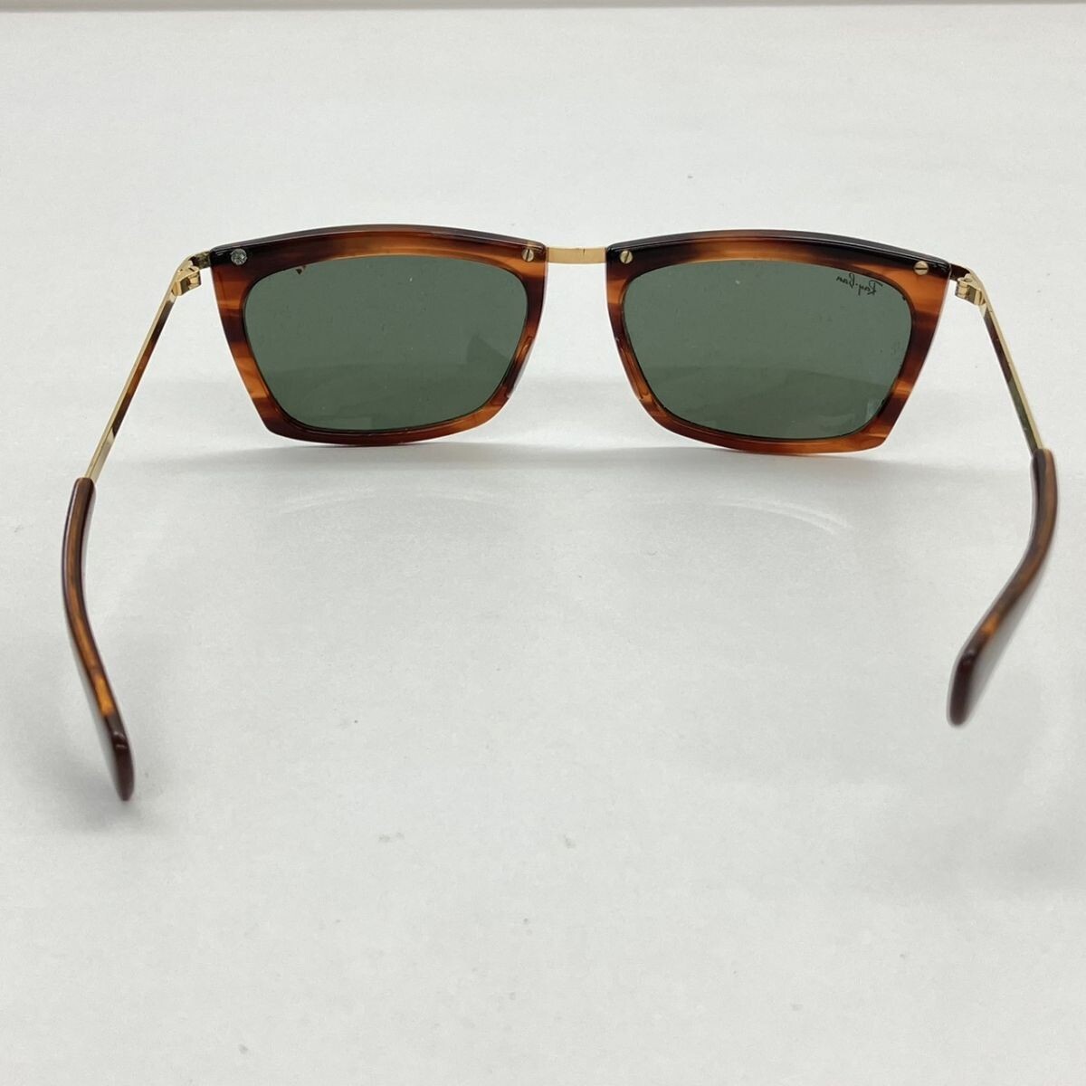 D076-I72-1138◎ Ray Ban レイバン サングラス カラーメガネ アイウェア 5 1/4 ソフトケース付き セルフレーム スクエア型 KA