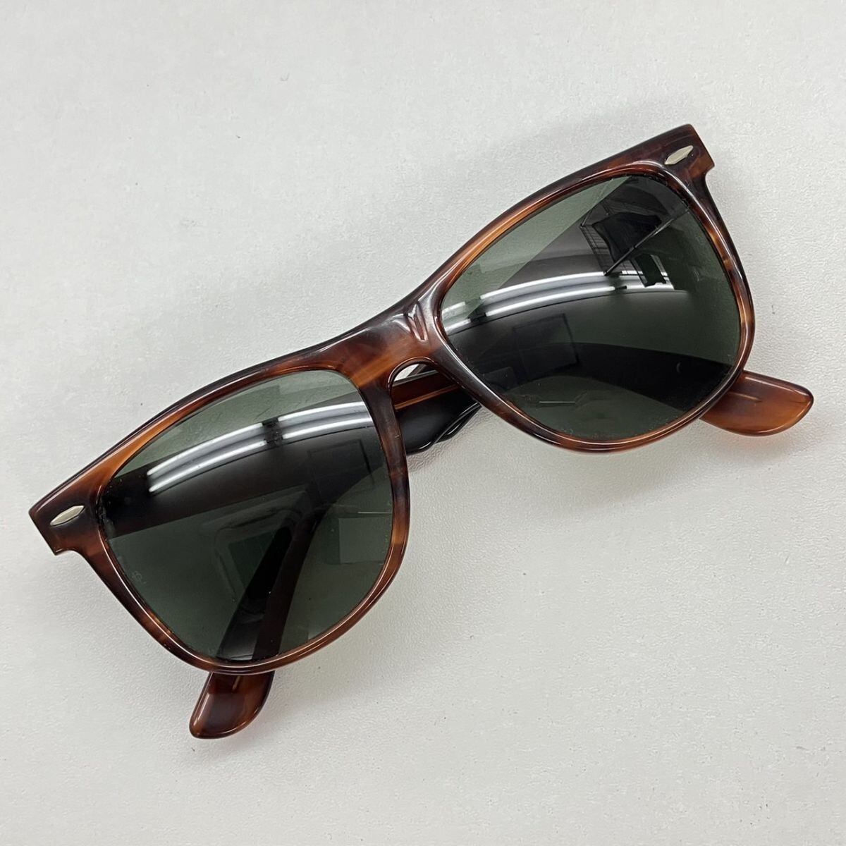 D077-ST10-997◎ Ray Ban レイバン サングラス カラーメガネ アイウェア WAYFARERⅡ セルフレーム ウェリントン型 KA