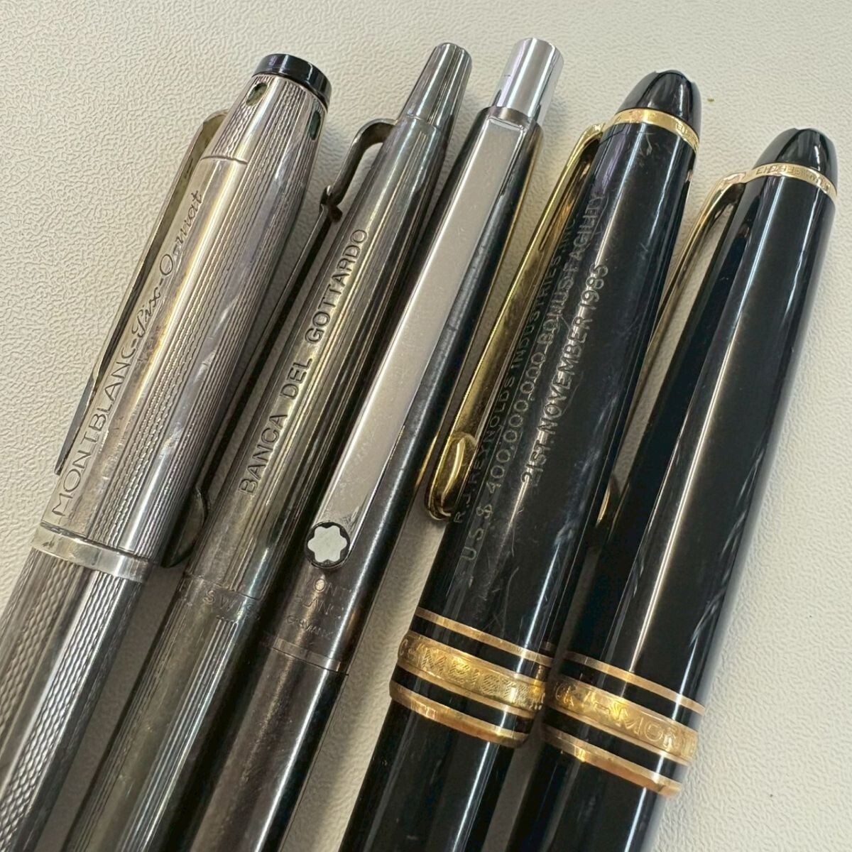 D242-■-0 文房具 10點(diǎn)セット 萬(wàn)年筆 ボールペン シャーペン MONTBLANC WATERMAN 他 筆記用具 ケース付き有 KA