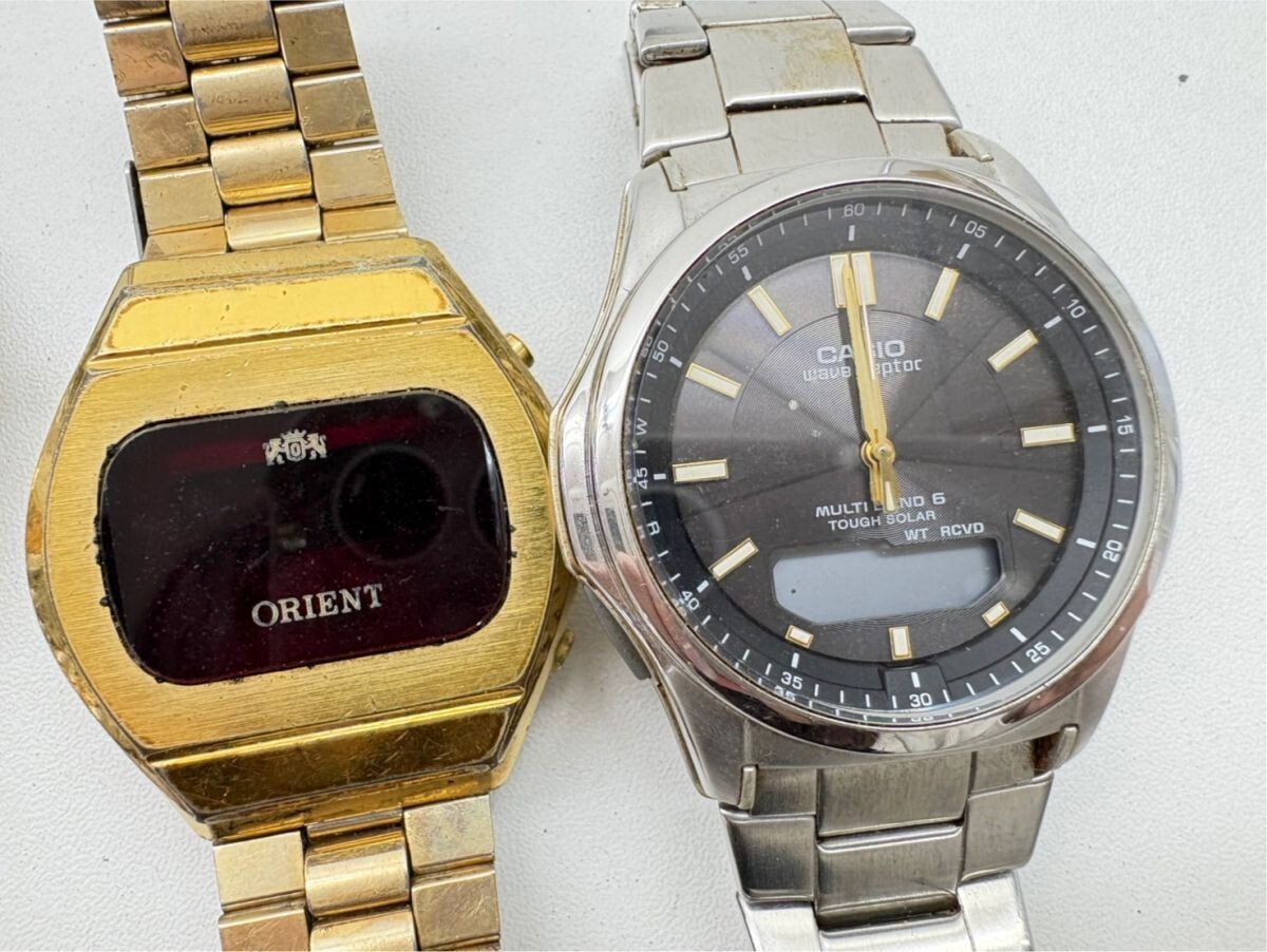 B220-■-0 腕時(shí)計(jì) 10點(diǎn)セット CITIZEN REGUNO CASIO SEIKO ORIENT 他 QUARTZ ソーラー ECO DRIVE メンズ レディース 稼働品有 KA