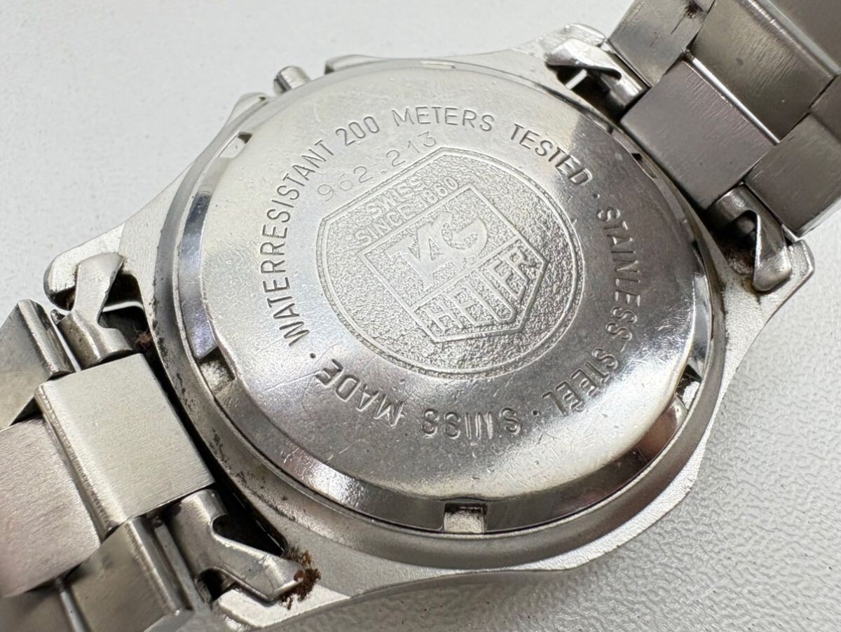 C214-I51-1638 TAG HEUER TAG Heuer 962.213 SS 2000 PROFESSIONAL 200M Date кварц мужские наручные часы с футляром KB