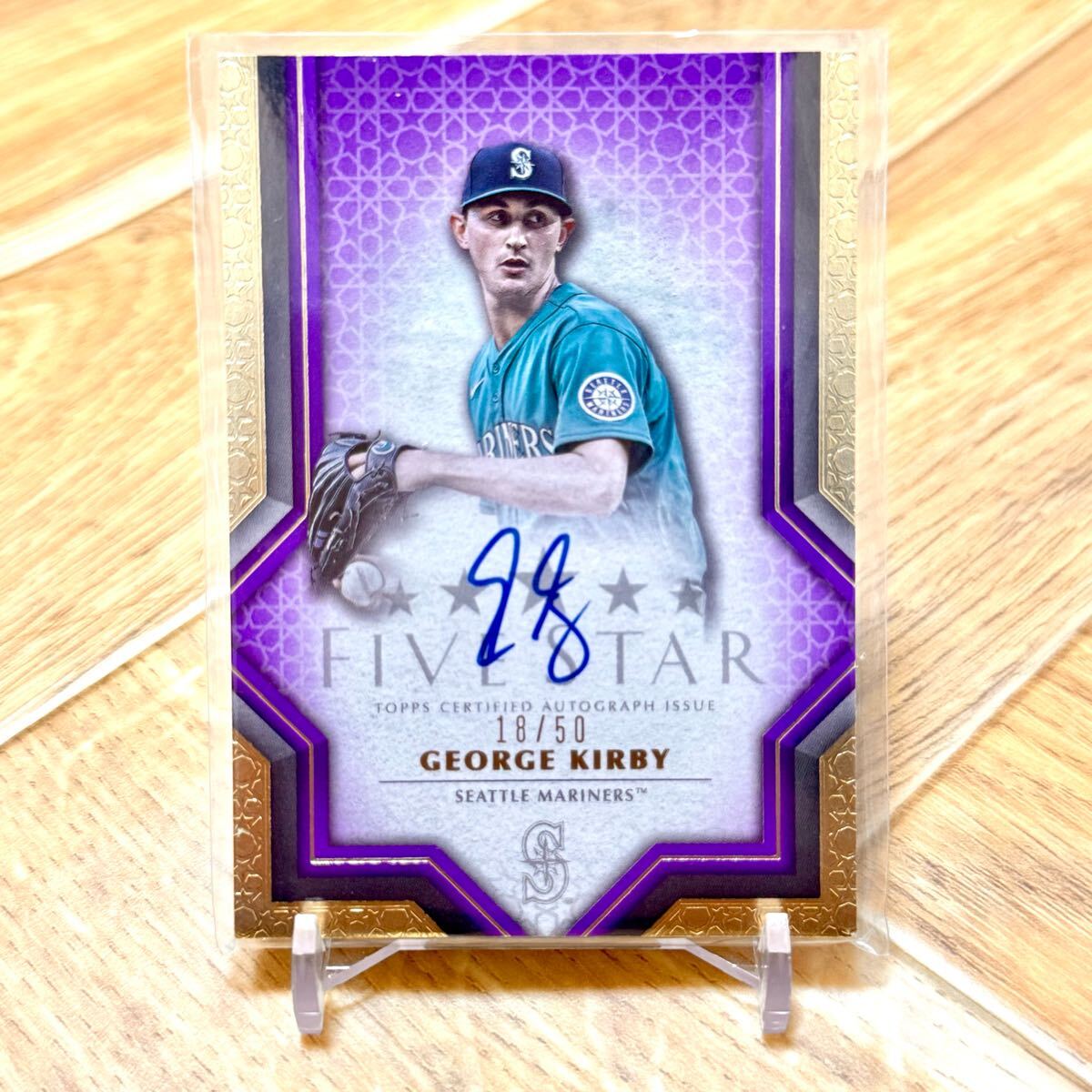 1円スタート！2023 Topps Five Star George Kirby Auto purple