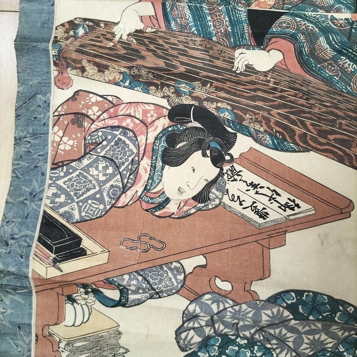  картина в жанре укиё . бабочка . страна . Edo гравюра на дереве 2 листов .... талант кото Го документ . подлинный произведение 