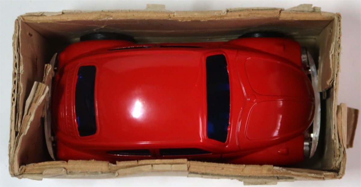 ナカダ, フォルクスワーゲンビートル, ブリキ, 赤, 中古