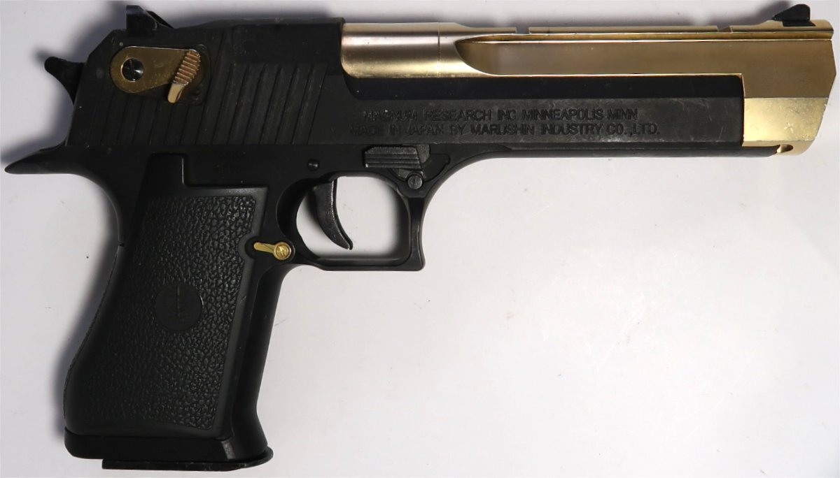 マルシン, DESERT EAGLE 50 AE, ブラック/ゴールド,8mmBB弾,中古