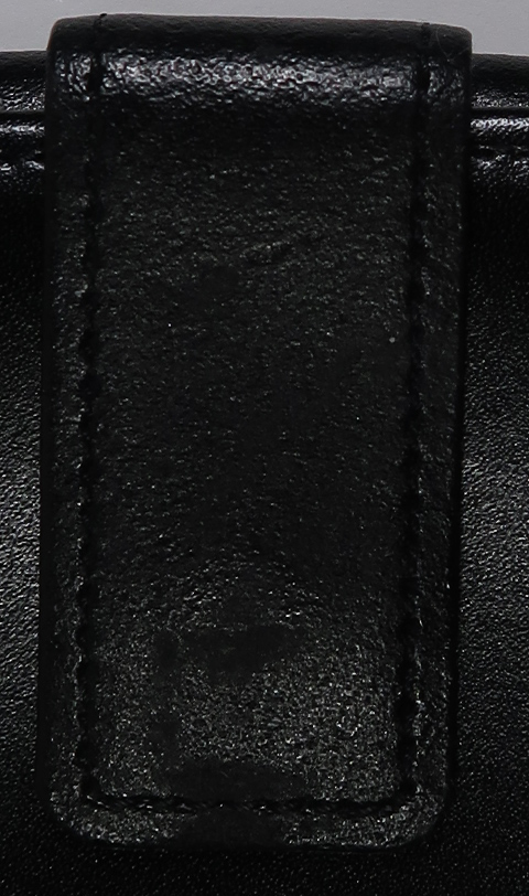 LONG CHAMP, 財(cái)布,黒,レザー, 中古, 難あり
