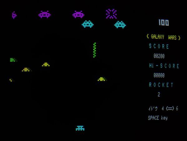 動作品】ギャラクシーウォーズ GALAXY WARS NEC PC-8001のゲーム