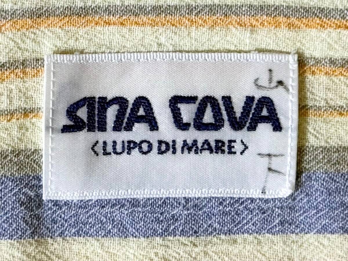 SINACOVAsinakoba Logo вышивка судно длина нашивка имеется полоса рисунок рубашка с коротким рукавом мужской L размер многоцветный 