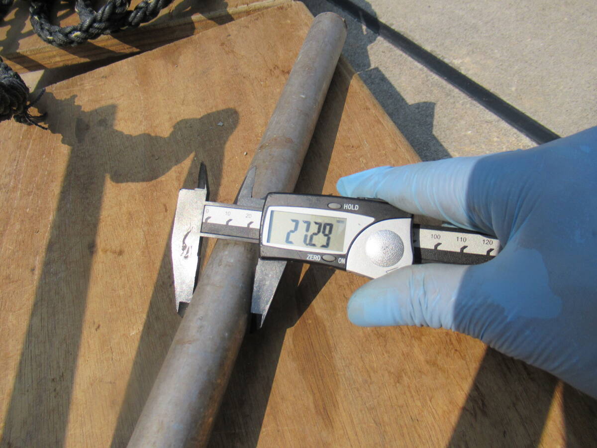 ステンレス制 スマリ 線形φ22mm 特殊加工 ロープ付 アンカー おもり イカリ 中古 ロープ探し