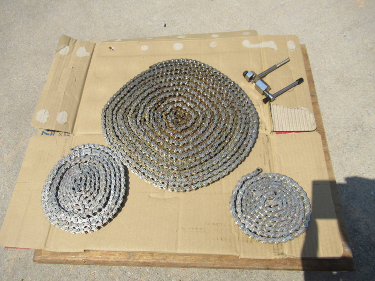 未使用 ステンレス製 ローラチェーン RK35 チェーン抜き付 中古　チェーン用切断工具_画像1