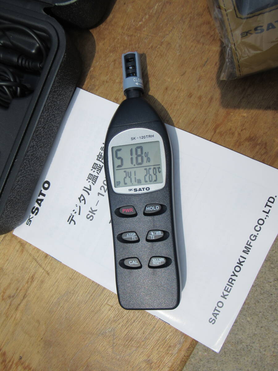 美品 sato デジタル 温湿度計 SK-120TRH 中古_画像1
