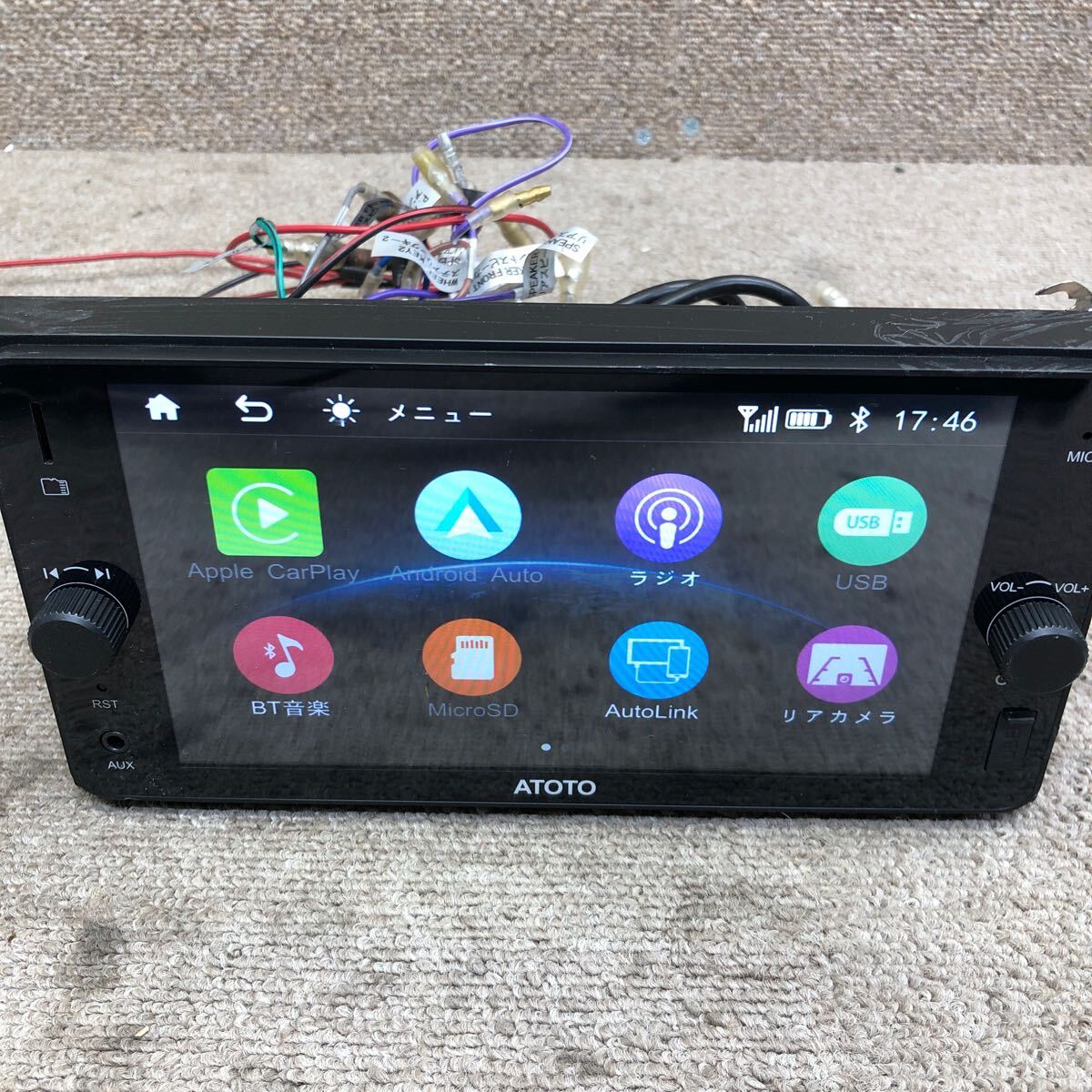 AV4-677 激安 カーステレオ TOYOTA ATOTO F7TYC7SE SD Bluetooth Android Auto CarPlay オーディオ 本體のみ 簡易動作確認(rèn)済み 中古現(xiàn)狀品