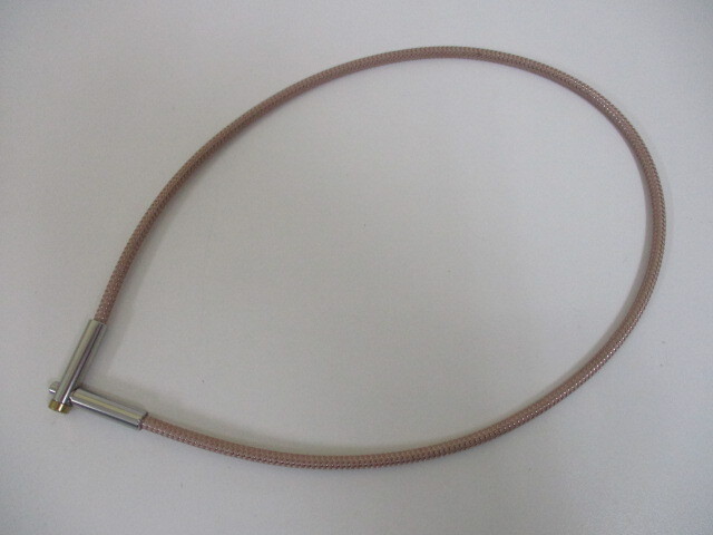 phiten ファイテン RAKUWA磁気チタンネックレス メタルトップ Vタイプ ローズゴールド 50cm 中古品 激安1円スタート