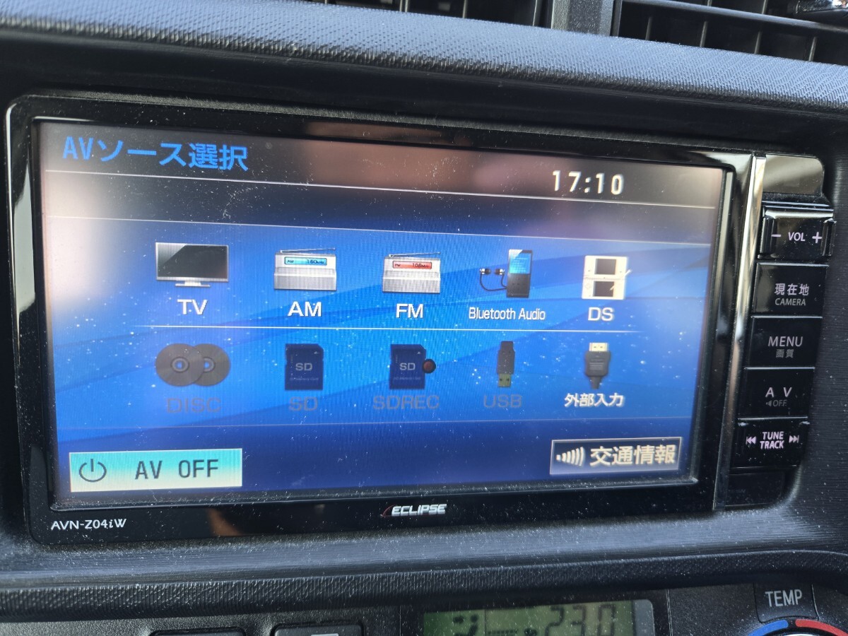 イクリプス★AVN-Z04iW★ メモリーナビ/ Bluetooth/ 地デジ/送料込み/ DVD