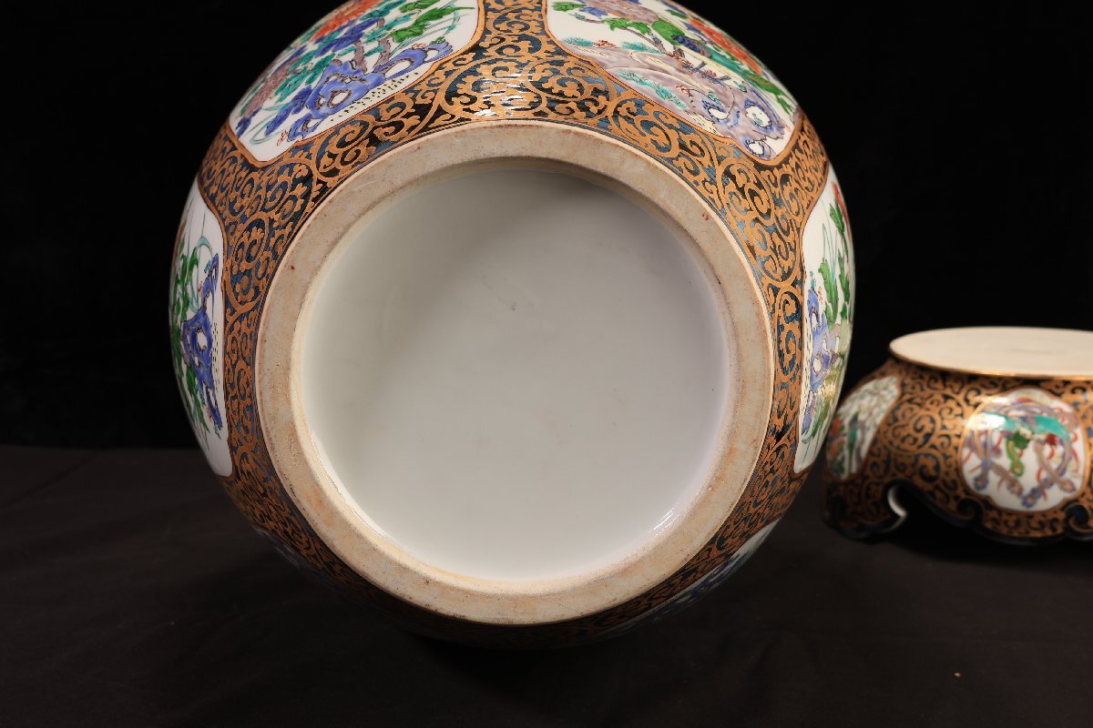 ♢中国陶磁 華栄堂製 粉彩花鳥紋様壺 瓶 花瓶 コレクション 骨董