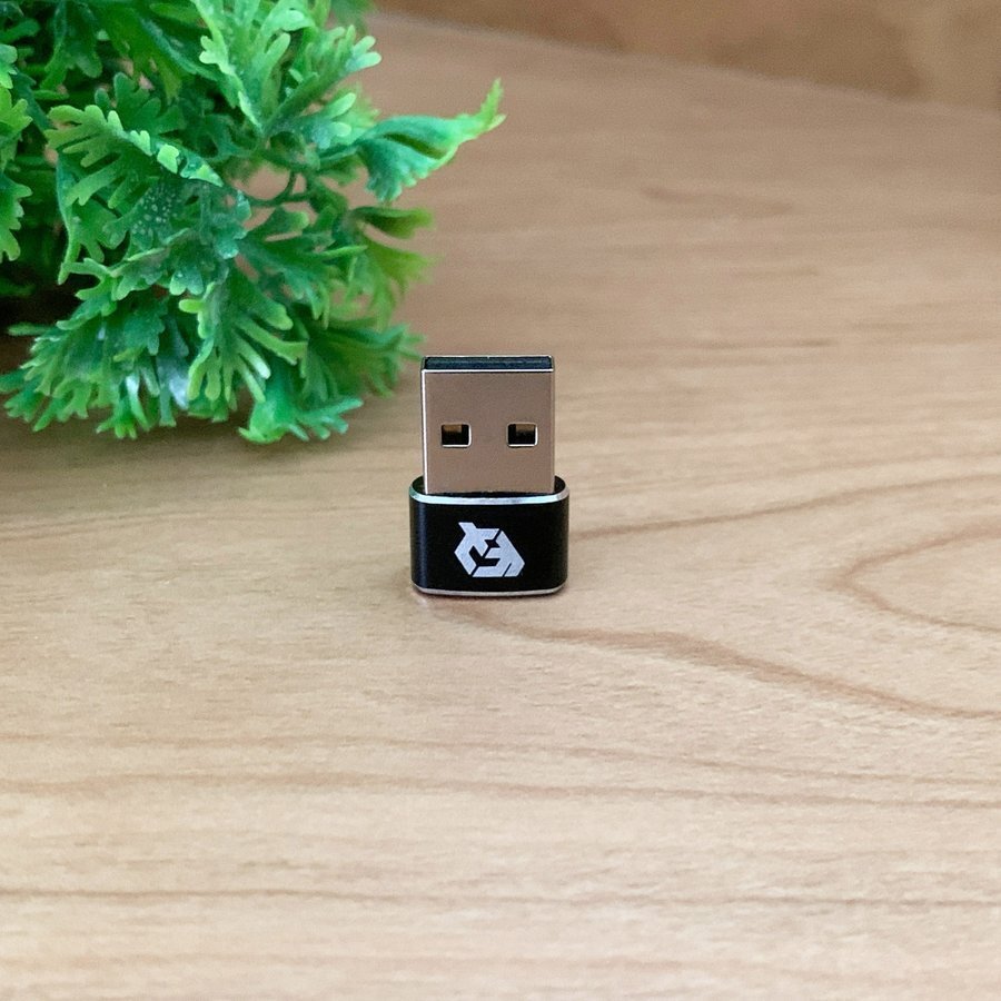 USB Type C ケーブル → USB端子 (Type-A) に変換する アダプター x1 【ブラック】_画像2