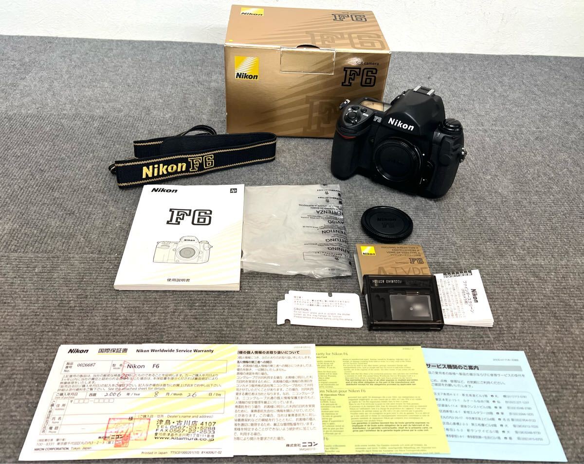  б/у прекрасный товар Nikon Nikon F6 корпус коробка * принадлежности есть пленочный фотоаппарат однообъективный зеркальный камера shutter OK электризация проверка settled 0603③