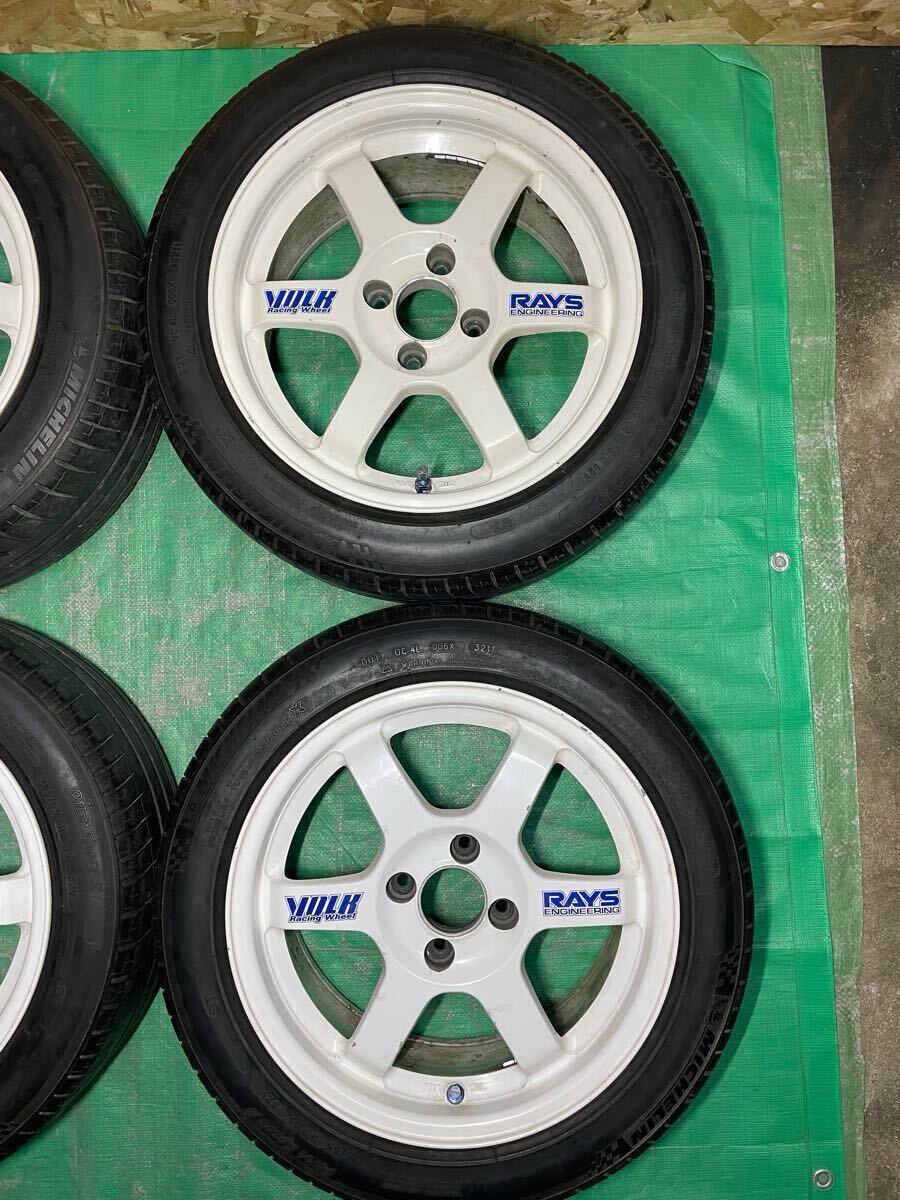  распроданный! RAYS VOLK RACING TE37C 15 дюймовый 4 дыра PCD100 7J офсет 35 диаметр втулки 65.4шт.@ Rays Volkracing Civic Roadster и т.п. 