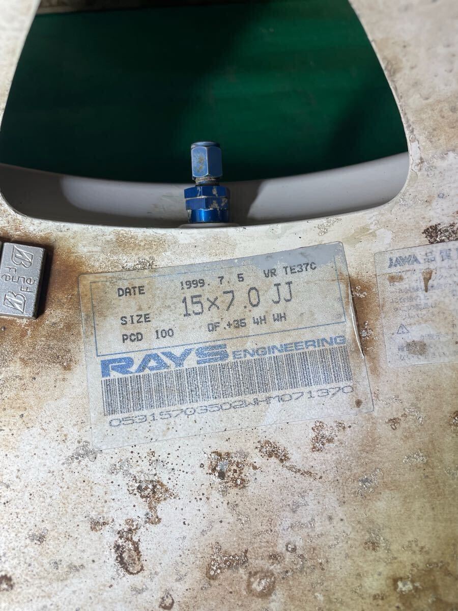  распроданный! RAYS VOLK RACING TE37C 15 дюймовый 4 дыра PCD100 7J офсет 35 диаметр втулки 65.4шт.@ Rays Volkracing Civic Roadster и т.п. 