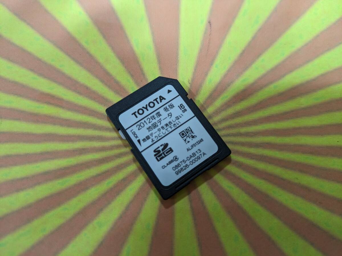  ▽F2094 トヨタ 純正 カーナビ ナビ NSZT-W62G用 SD SDカード 2012年度 冬版 08675-0AB13 99826-00097A 送料全國(guó)一律430円～