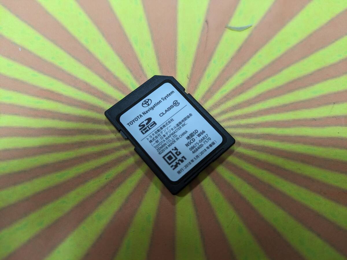 ▽F2146 トヨタ純正ナビ NSCD-W66用 SDカード SD 地図データ 2018年度 春版 08675-0AR37 468400-7570 動作確認済み 全國一律送料430円～