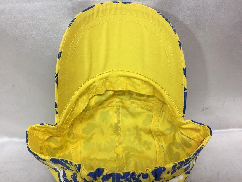 【美中古品】Supreme シュプリーム 2008 NYC SPORT CAP ハイビスカス柄 キャップ カラー：イエロー/ブルー