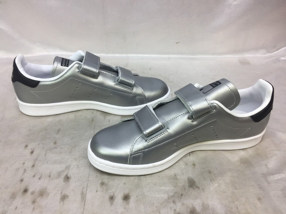 【箱付き美中古品】adidas アディダス FAST ファスト ベルクロ ローカットスニーカー S76661 サイズ：27cm カラー：シルバー メンズ