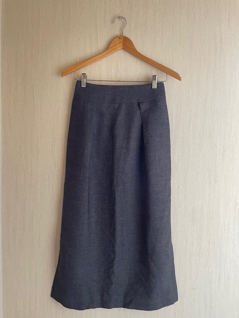 美品*IENA*イエナ*ライトツイードタックスカート*ネイビー*36*