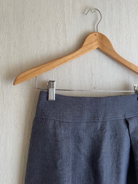 美品*IENA*イエナ*ライトツイードタックスカート*ネイビー*36*