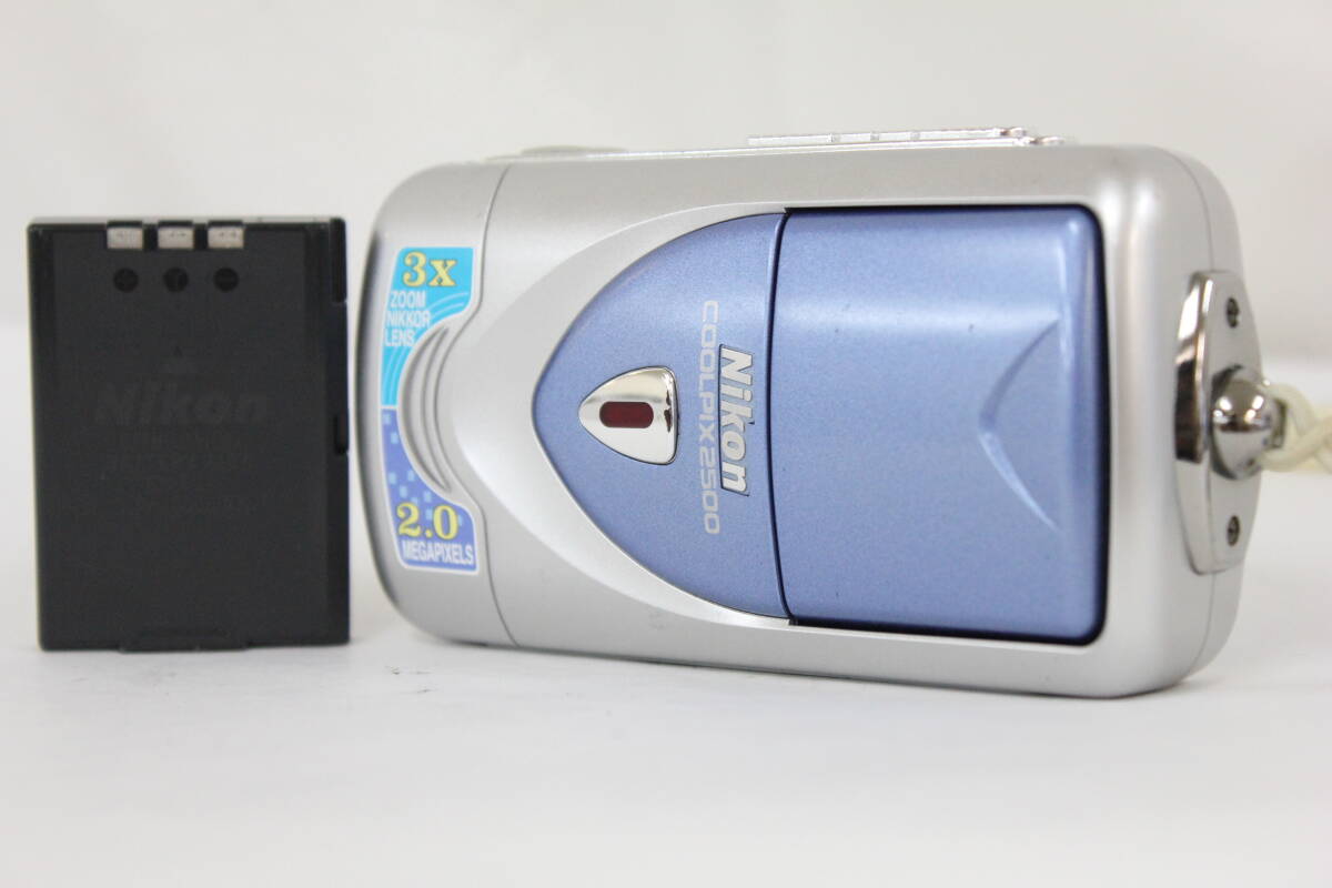 [ возвращенный товар гарантия ] Nikon Nikon Coolpix E2500 голубой 3x аккумулятор имеется компактный цифровой фотоаппарат M6930