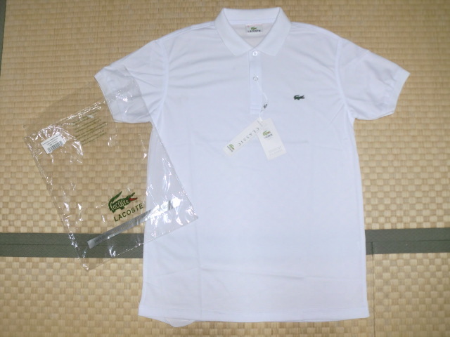 新品　LACOSTE　ラコステ　吸汗速干ポロシャツ　サイズ5　Lサイズ