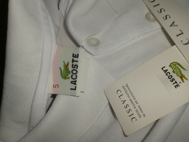 新品　LACOSTE　ラコステ　吸汗速干ポロシャツ　サイズ5　Lサイズ