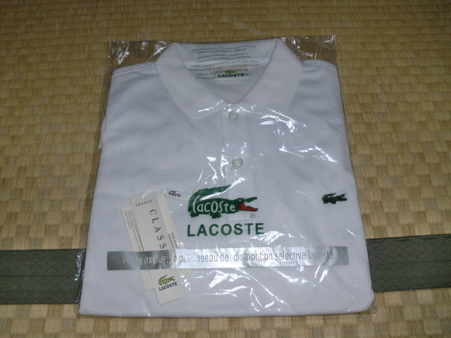 新品　LACOSTE　ラコステ　吸汗速干ポロシャツ　サイズ5　Lサイズ