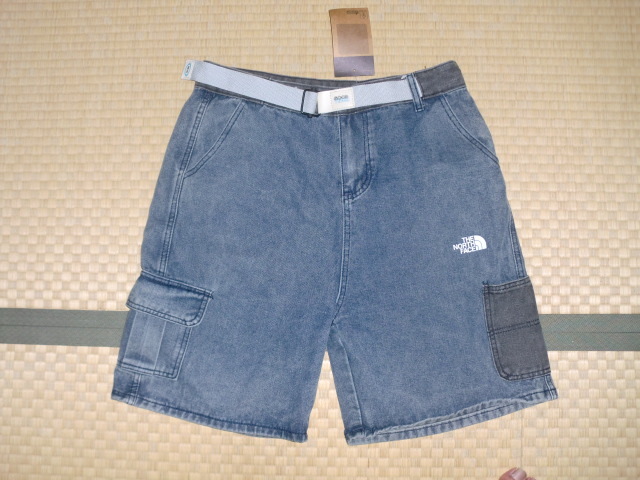 新品　ノースフェイス　デニムハーフパンツ　XLサイズ　THE NORTH FACE