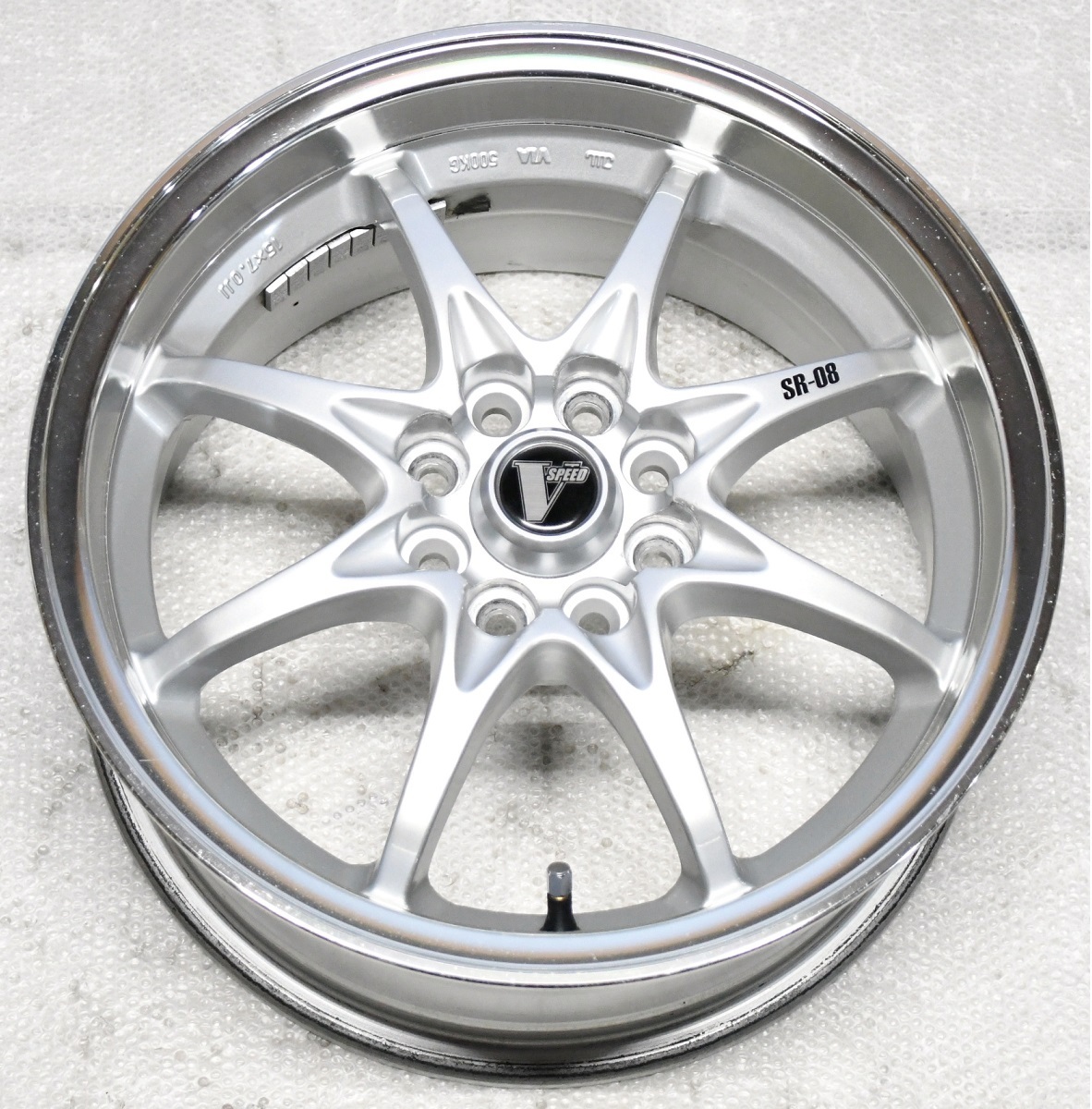 希少！美品 RAYS V-SPEED SR-08 當(dāng)時(shí)物 15インチ 7JJ 4H-100 +38 シルバー 4本 検)CE28