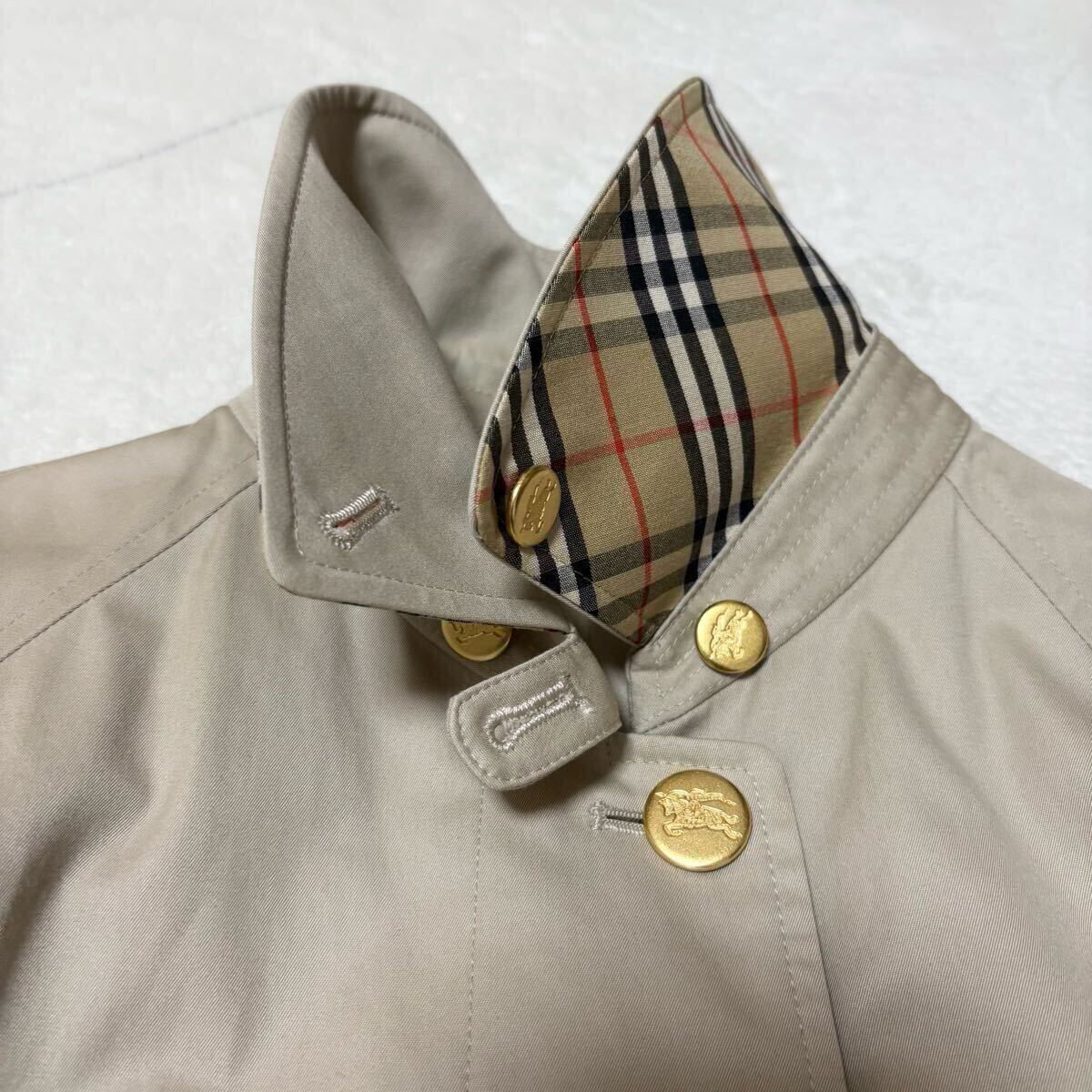 1円〜 極美品 金ボタン☆Burberrys バーバリー ステンカラー