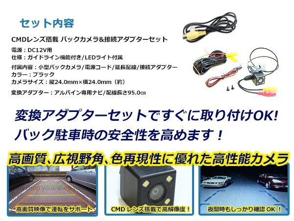 送料無料 スズキ系 X008V-WS2 ワゴンR/ワゴンRスティングレー LEDランプ內蔵 バックカメラ 入力アダプタ SET ガイドライン有り 后付け用