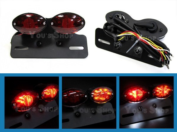 バイク LEDツインテール スズキ SUZUKI イナズマ 6発 レッド