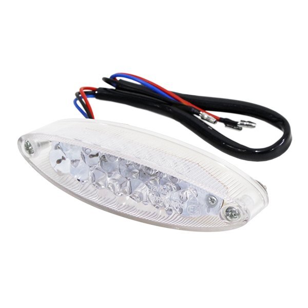 ю ホンダ スティード/マグナ 汎用 LED キャッツアイ テールランプ [ クリアレンズ ] 1個(gè) ナンバー燈 12V オーバル型 ポジション ブレーキ