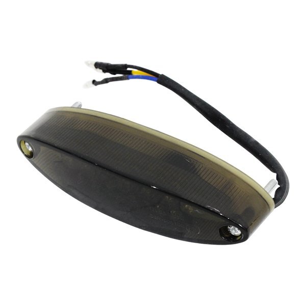 ю ホンダ XR400 モタード/XR50 汎用 LED キャッツアイ テールランプ [ スモークレンズ ] 1個 ナンバー燈 オーバル型 ポジション ブレーキ