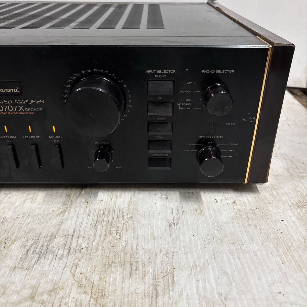 [ очень дешево ][ именная техника ]Sansui AU-D707X DECADE ландшафт основной предусилитель реальный эффект мощность :160W+160W(6Ω) 130W+130W(8Ω) Sansui / супер исключительный сильно сниженная цена 1000 иен 